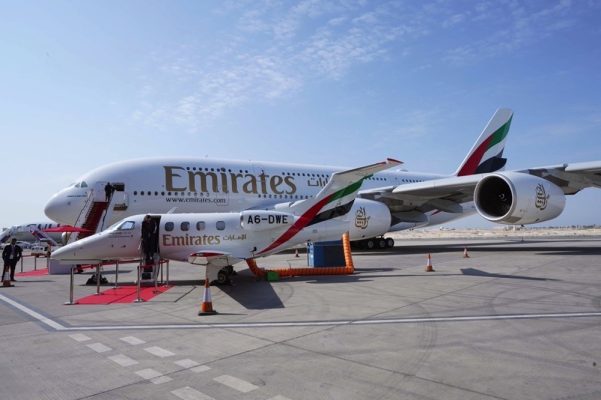 The Emirates A380 attracts thousands of visitors at the Bahrain Air Show