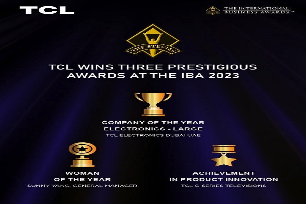 “تي سي إل” تنال لقب “شركة الالكترونيات للعام” ضمن جوائز ستيفي