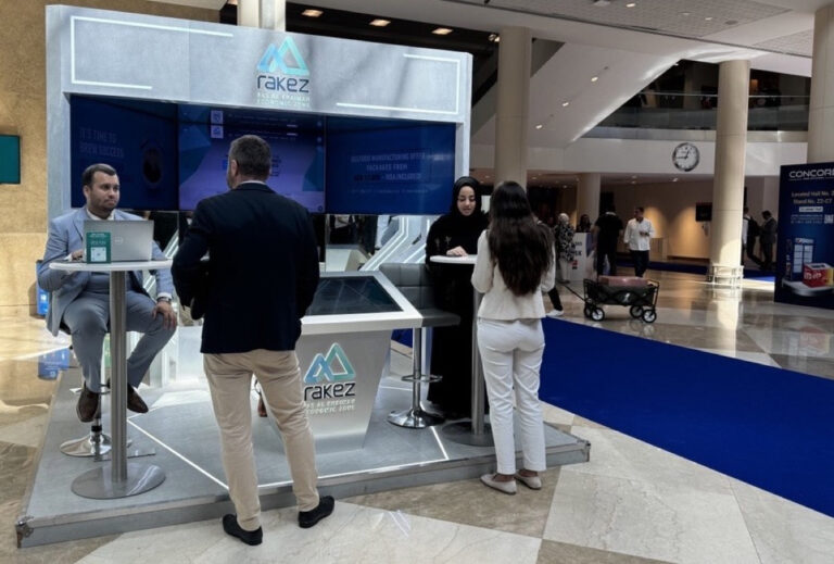 RAKEZ team engaging with F&B investors at Gulfood Manufacturing 2024